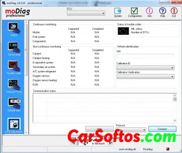 MoDiag program for car diagnostics